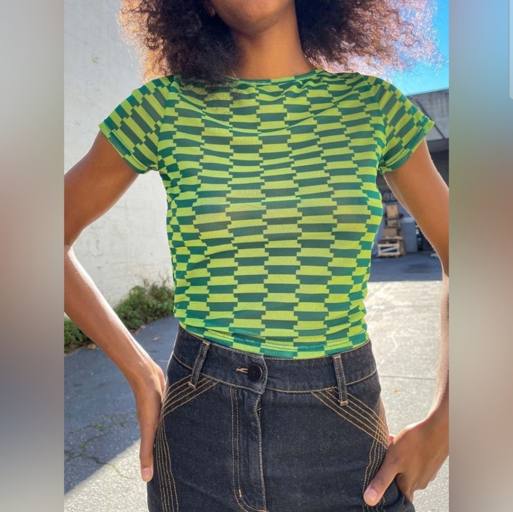 LISA SAY GAH Green Top